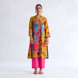 Rasika Modal Satin Kurta - Yellow