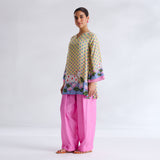 Lotus Shantoon Farsi Salwar Set - Lemon Yellow