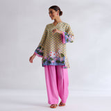 Lotus Shantoon Farsi Salwar Set - Lemon Yellow