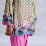 Lotus Shantoon Farsi Salwar Set - Lemon Yellow