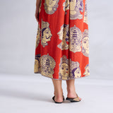 Roopika Modal Satin Dress - Orange