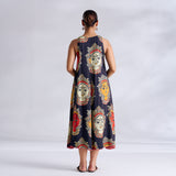 Roopika Modal Satin Dress - Charcoal