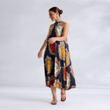 Roopika Modal Satin Dress - Charcoal