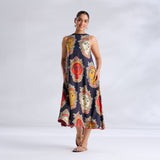 Roopika Modal Satin Dress - Charcoal