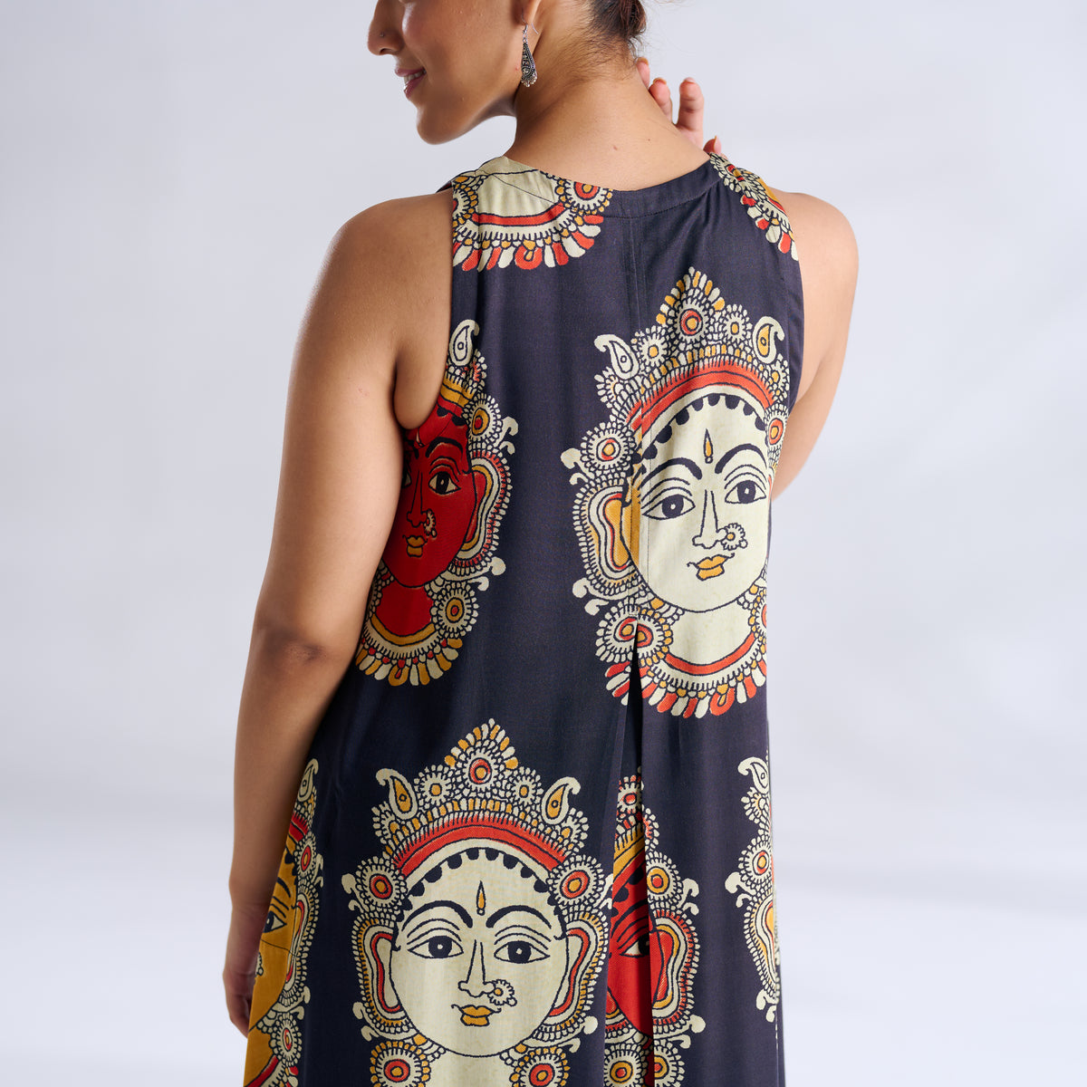 Roopika Modal Satin Dress - Charcoal