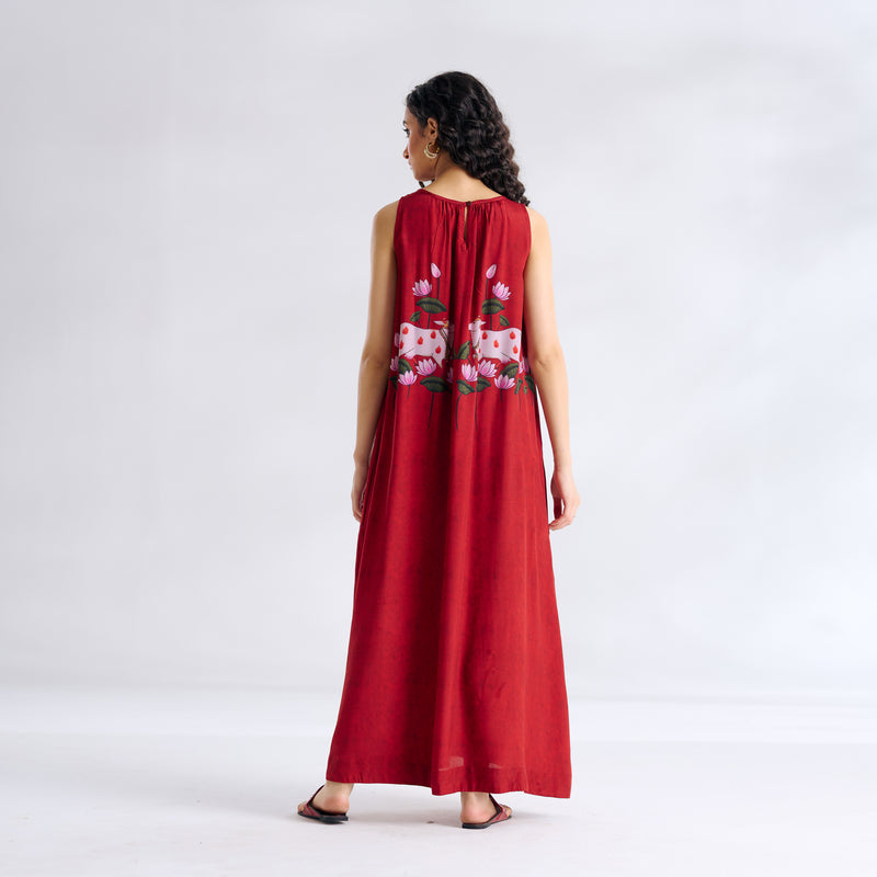 Surbhi Shantoon Maxi Dress - Blood Red