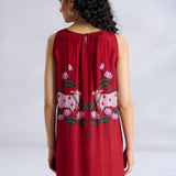 Surbhi Shantoon Maxi Dress - Blood Red