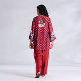 Lotus Shantoon Farsi Salwar Set - Maroon