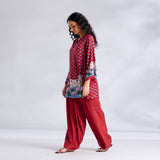 Lotus Shantoon Farsi Salwar Set - Maroon