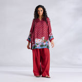 Lotus Shantoon Farsi Salwar Set - Maroon