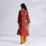 Rasika Modal Satin Kurta - Rust