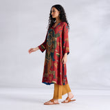 Rasika Modal Satin Kurta - Rust