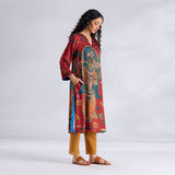 Rasika Modal Satin Kurta - Rust