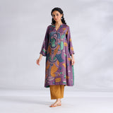 Rasika Modal Satin Kurta - Mauve