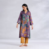 Rasika Modal Satin Kurta - Mauve
