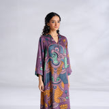Rasika Modal Satin Kurta Set - Mauve