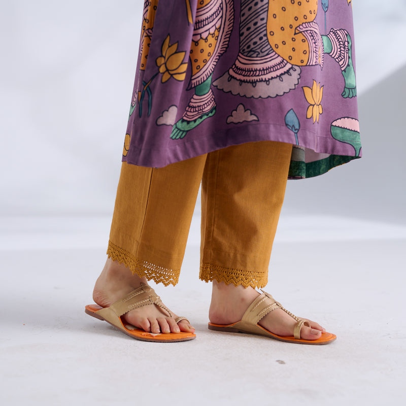 Rasika Modal Satin Kurta Set - Mauve