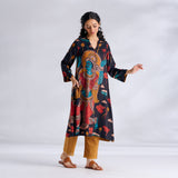 Rasika Modal Satin Kurta - Charcoal