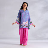 Lotus Shantoon Farsi Salwar Set - Quilt Blue