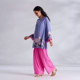 Lotus Shantoon Farsi Salwar Set - Quilt Blue