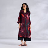 Rivaa Modal Satin Kurta - Red