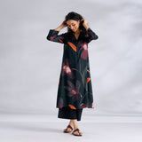 Rivaa Modal Satin Kurta - Forest Green