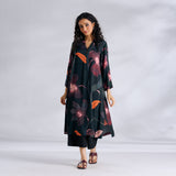 Rivaa Modal Satin Kurta - Forest Green