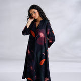 Rivaa Modal Satin Kurta - Black