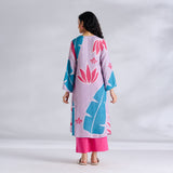 Pavitra Colour Blocked Shantoon Kurta - Lavender