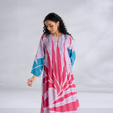 Pavitra Colour Blocked Shantoon Kurta - Lavender