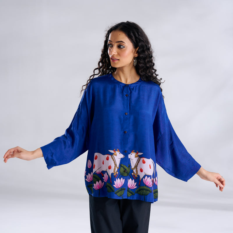 Surbhi Shantoon Shirt - Royal Blue