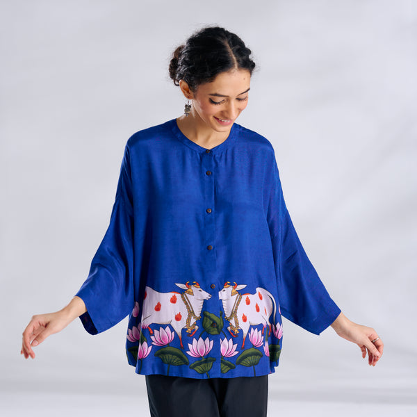 Surbhi Shantoon Shirt - Royal Blue