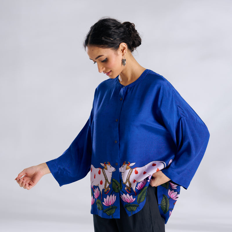 Surbhi Shantoon Shirt - Royal Blue