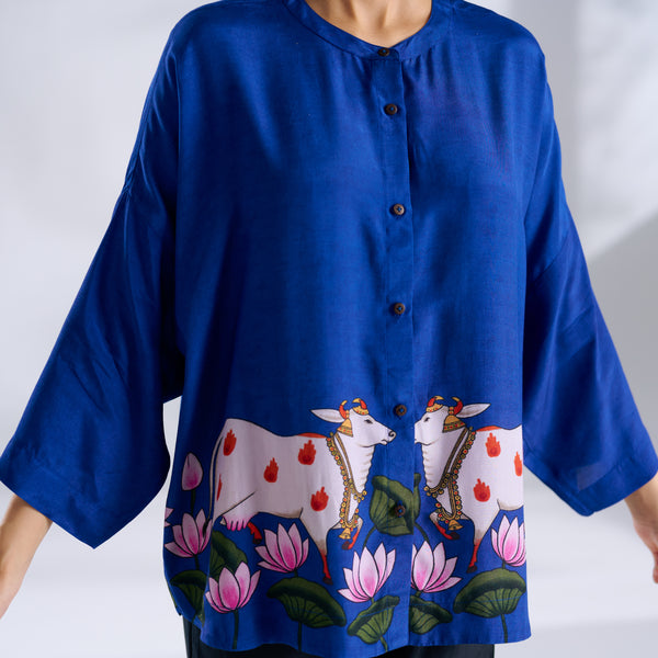 Surbhi Shantoon Shirt - Royal Blue