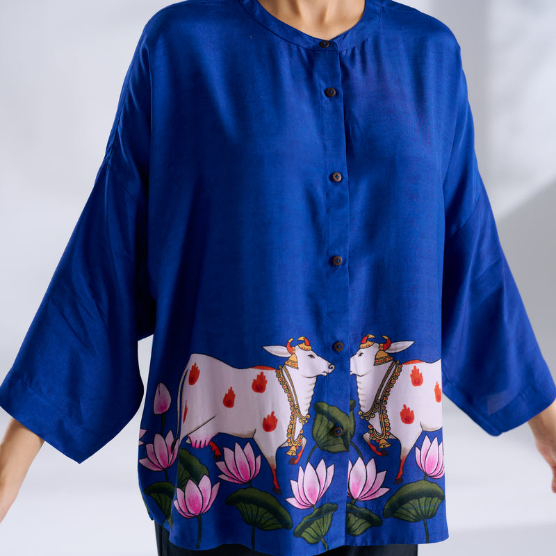 Surbhi Shantoon Shirt - Royal Blue