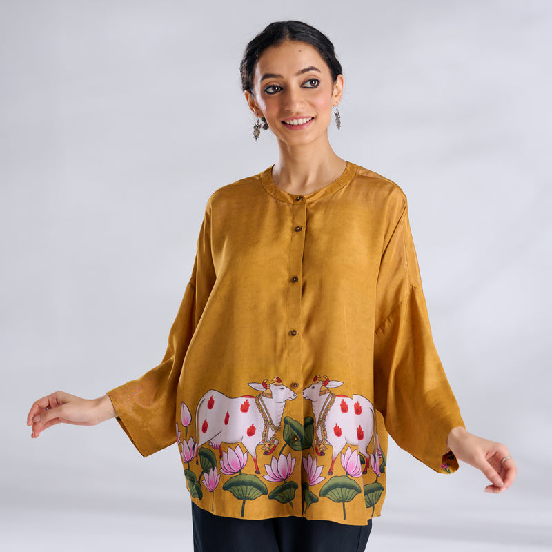 Surbhi Shantoon Shirt - Golden Yellow