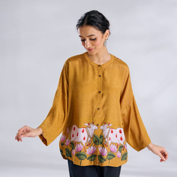 Surbhi Shantoon Shirt - Golden Yellow