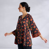 Mogra Modal Satin Tunic - Black