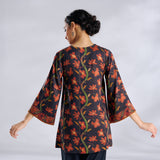 Mogra Modal Satin Tunic - Black