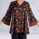 Mogra Modal Satin Tunic - Black