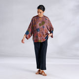 Mirin Modal Satin Oversized Shirt - Stone Grey