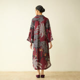 Palm Tree Modal Statement Dress - Maroon