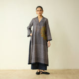 Sunday Slub Cotton Kurta - Charcoal