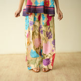 Flower Garden Slub Cotton Farsi Coord Set - Mango Yellow