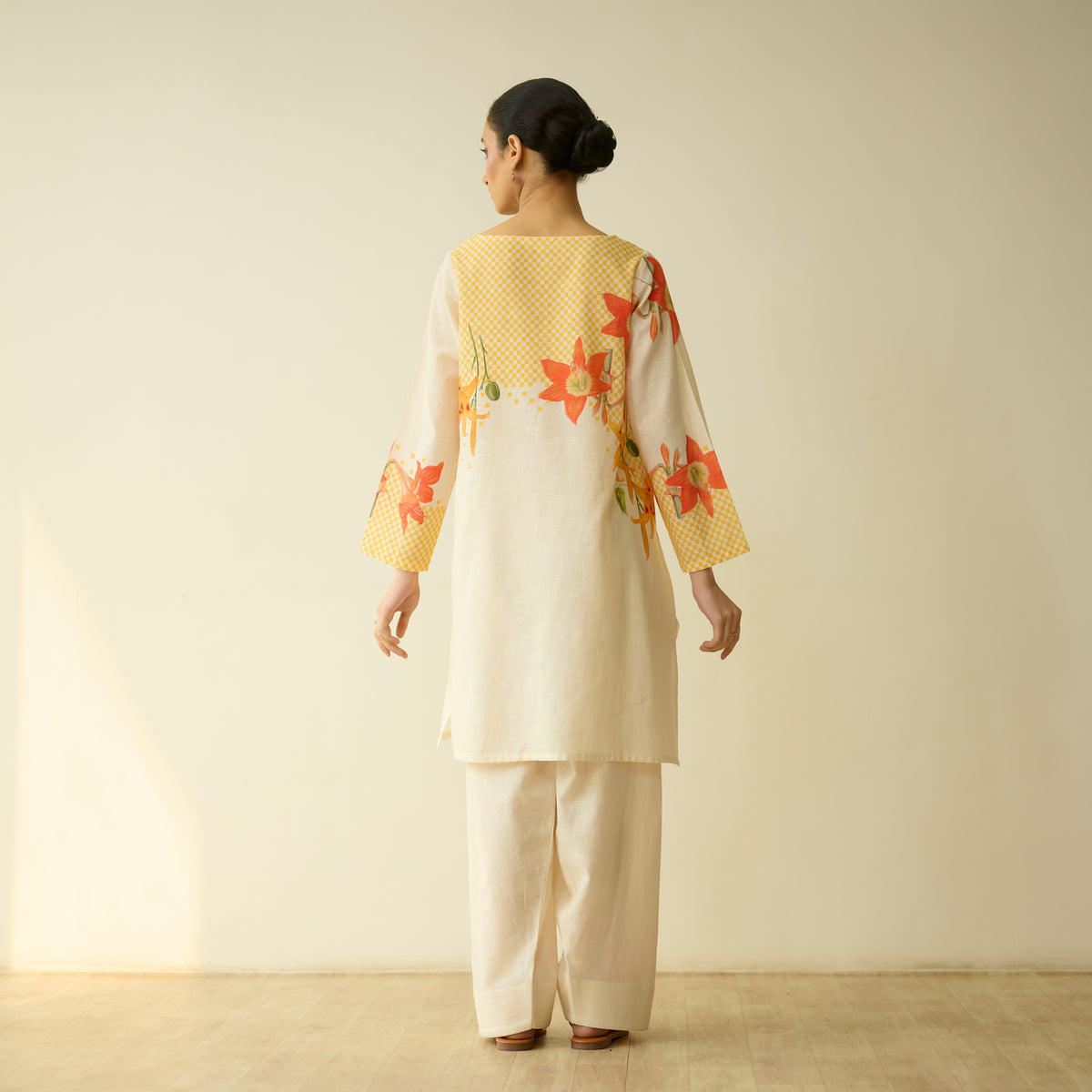Masakali Slub Cotton Farsi Set - Turmeric Yellow
