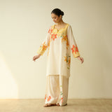 Masakali Slub Cotton Farsi Set - Turmeric Yellow