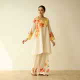 Masakali Slub Cotton Farsi Set - Turmeric Yellow