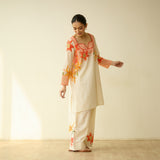 Masakali Slub Cotton Farsi Set - Tangerine