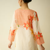 Masakali Slub Cotton Farsi Set - Tangerine