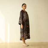 Palm Tree Modal Statement Dress - Coco Brown